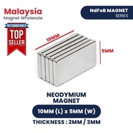 10MM (L) x 5MM (W) Magnet Thickness 2MM / 3MM SUPER STRONG Block Magnet / Rectangular Magnet 1pc
