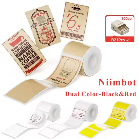 Niimbot Red&Black Dual Color Thermal Label Paper for B21 Pro Printer 300dpi Photo Paper With Adhesiv