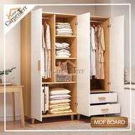 [1PC] Little Carpenterr Clothes Wardrobe Storage Cabinet Large Space Shelf Almari Baju Kayu Clothes Cabinet Wooden Rack