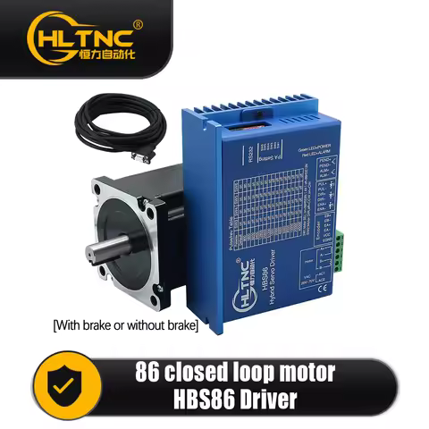Nema34 Close Loop Stepper Motor 86HB250-82/118/152B & HBS86 Drive &3M Encoder Cable 4.5/8/12N.m 643/