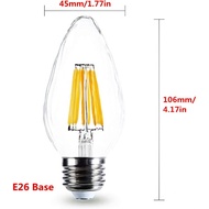 8W F15 Dimmable LED Light Bulbs Led Porch Light Bulb 80W Equivalent Daylight 4000K 800LM E26 Edison 
