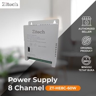 Zitech 8 Channel CCTV Power Supply ZT-HE8C-60W 12V with 60W Power Supply