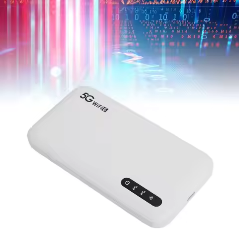 5G WiFi 6 Mobile Hotspot Router 6100mAh Battery 2.77Gbps High Speed Support 16 Devices SIM Card Slot