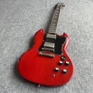 Fretboard ฝัง Fretboard กีตาร์มืออาชีพฟ้าผ่าสีแดงเชอร์รี่กีต้าร์ไฟฟ้ามาตรฐาน SG Gibson