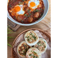 [READY STOCK] AUNTIE NAAN cheese TARIK MELELEH…FREE creamy garlic butter PADU