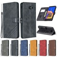 [Woo Fashion Case] สำหรับ Samsung Galaxy J4 Plus เคสฝาพับหนังบน SFor J6 2018โทรศัพท์เคสโทรศัพท์ไอโฟนแบบหนังแม่เหล็กสุดหรู