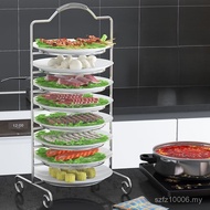 Hot Pot Restaurant Dinner Plate Multifunctional Shelf Side Dish Plate Preparing Multi-Layer Kitchen 