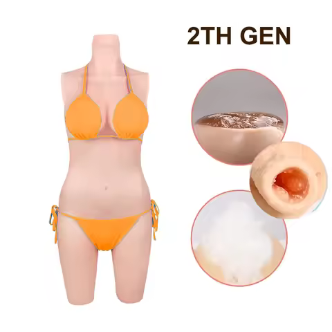 KUMIHO D Cup Onepiece 2TH GEN Silicone Bodysuit Fake Vagina Breast Forms Silicon Body Transgender Cr