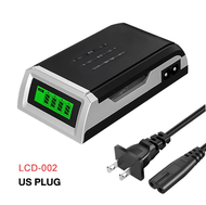 【จัดส่งฟรี】Pujimax ที่ชาร์จแบตเตอรี่หน้าจอ LCD 4ช่อง ที่ชาร์จแบตเตอร์รี่แบบชาร์จไฟได้ปลั๊กใช้ได้กับ