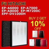 แผ่นกรอง Hitachi สำหรับ เครื่องฟอกอากาศ รุ่น EP-A6000 EP-A7000 และ EP-A8000 รหัสแผ่นกรอง HEPA EPF-DV