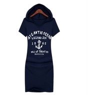 Preloved Atlantic Ocean Legend Sea Navy Blue T-Shirt Dress