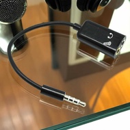 QUICKSHP Microphone Headphone Audio Splitter 3.5mm to 2x3.5mm 16cm - FA297| |