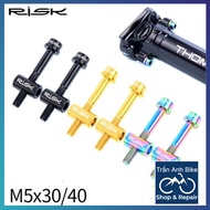 Set of 2 Titanium screws for RISK M5x30mm / M5x40mm bicycle seat post