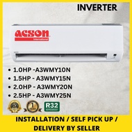 1.0HP - 2.5HP Airconditioner acson non inverter/inverter A3WM10N / A3WMY10N R32 GAS