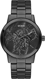 Monarch Men's Stainless Steel Watch 44mm Black Stainless Steel Band 3 Bar Black Dial GW0958G3