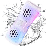 HEYSONG Bluetooth Speaker, Portable Waterproof Shower Speakers with Lights, IPX7 Waterproof, Loud So