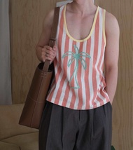 LEELA-PALM TREE TANK TOP v.2-เสื้อกล้ามต้นมะพร้าว