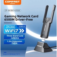 COMFAST WiFi 7 USB Adapter Tri-Band 2.4G,5G,6Ghz Network Card 802.11be WiFi Adaptador for Win 10/11