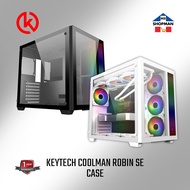Keytech Coolman Robin SE ATX Black White Desktop PC Case
