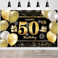 5x3ft Happy 50th Birthday Photography Backdrop 50th Birthday Decorations for Birthday Party Decorati