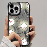 Case for iPhone 8 7 8plus 6plus 14 15 X XR XS MAX 12Promax 12 13Promax 15Promax 11 14Promax 13Luminous Cartoon Pattern Metal Photo Frame Shockproof Protective Soft Case