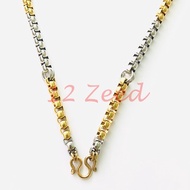 Necklace With 3 Amulets 2 Kings Rattan Pattern Size 7 Mm Genuine stainless steel 1 Jewelry