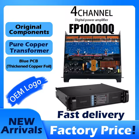 FP10000Q- 4 Channel Class D Power Amplifier 4X2500W Professional Audio Amp For Line Array Speaker Su
