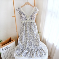 2026 Summer Sleeveless Nightgown Night Dress Women Sleepwear Pure Cotton Pajamas Dress Womens Nightw
