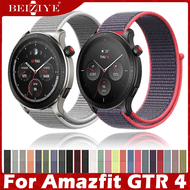 For Amazfit GTR 4 สาย New Nylon Braided Loop สาย for Amazfit GTR4 สายนาฬิกา นาฬิกา สมาร์ทวอทช์ สายนาฬิกาข้อมือสำหรับ Elastic Bracelet Nylon fabric Quick release Bands soft sport band watchband Accessories