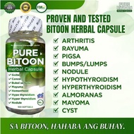 PURE BITOON Herbal Capsule for Goiter Breast Lumps Mayoma Almuranas Pigsa Cyst Nodule Rayuma