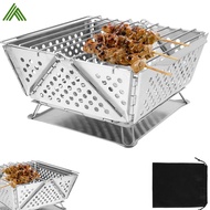Foldable Charcoal Grill Stainless Steel Foldable Charcoal BBQ Grill Table Top Small Charcoal Grill Portable Charcoal Grill  SHOPSBC2961