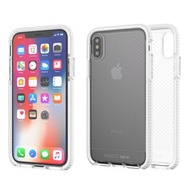 Tech21 英國超衝擊 Evo Check iPhone X 防撞軟質格紋保護殼-透白