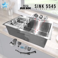 The Stars 5545 High Quality Durable Stainless Steel Double Tub Kitchen Sink (ECQ5545 SUS304 Sink-Sta