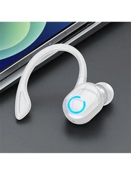 白色迷你單側無線耳機,入耳式藍牙耳機,適用於所有智慧手機的免提通話