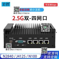 岩控迷你工控機J4125/N100無風扇電腦linux主機低功耗愛快軟路由