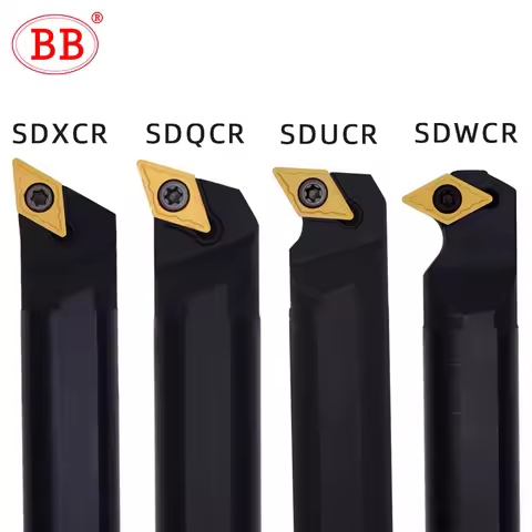 BB SDXCR SDUCR SDQCR Lathe Screw Boring Bar S10K S12M Internal Turning HSS C08K DCMT Carbide Alloy S