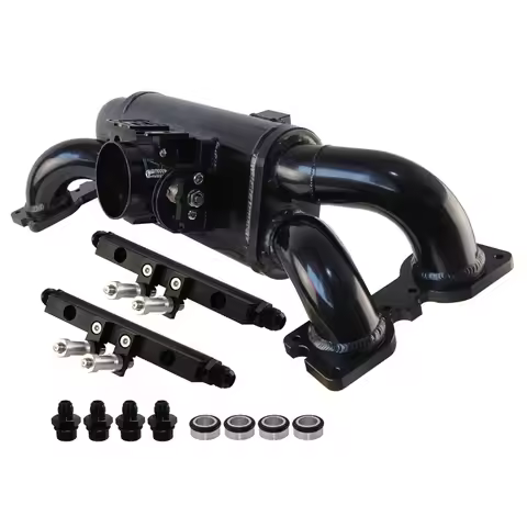 Intake Manifold +70mm Throttle Body+Fuel Rail Kit For Subaru Impreza WRX STi EJ20 EJ25 01-05 Black/S
