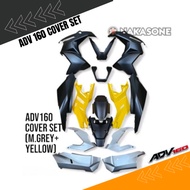 HONDA ADV160 COVER SET BODY SET YELLOW + MATT GREY (without sticker)