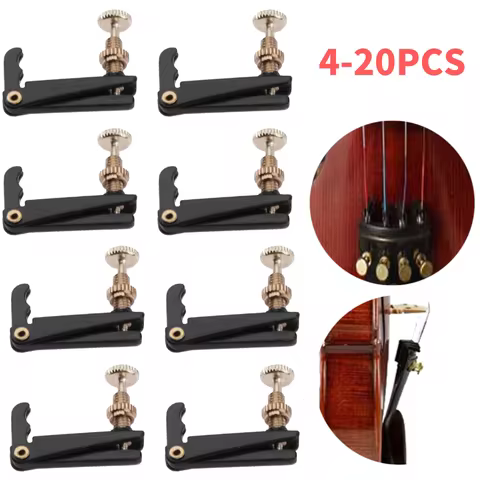 4-20pcs Violin Tuner Violin Accessories For Violin 4/4 3/4 Violin Fine Tuner Adjuster Copper Plating
