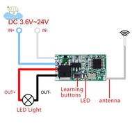[LI] 433mhz DC 3.6V 5V 9V 12V 24V 1CH Mini Relay Wireless RF Remote Control Switch LED Lamp Controll