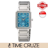 [Time Cruze] Seiko SUP451P1 Solar Crystal Blue Dial Stainless Steel Women Watch SUP451P SUP451