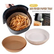 [BEST BUY]Air Fryer Disposable Paper Liner,50pcs Air Fryer Liners Round Non-Stick Airfryer Parchment Liners