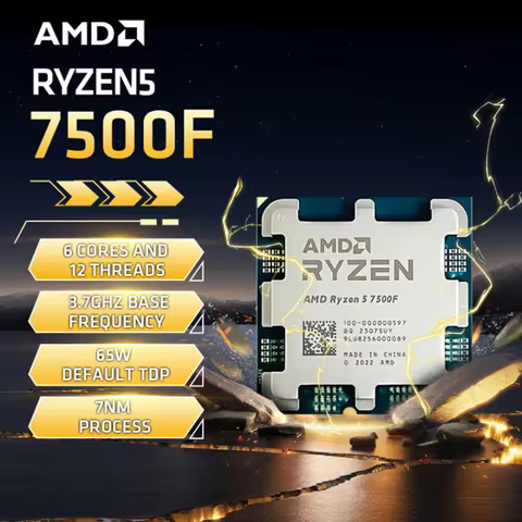 AMD Ryzen 5 7500F R5 7500F CPU Ryzen Processor 6 Core 12 Thread 65W 5nm Socket AM5 Procesador 라이젠 пр
