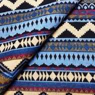 Multi-color Tribal Fabric Thai Woven Fabric Craft Supplies Textile 1/2 yard