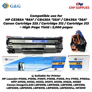 G&G Compatible Toner Cartridge for HP 85A CE285A, 35A CB435A, 36A CB436A, Canon Cartridge 325, 312, 