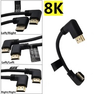 90 ° มุมซ้าย/ขวา8K Ultra HD ความเร็วสูงสาย HDMI 0.15เมตร8K60 HDR10 4K120 4:4:4 HDCP 2.2 &amp; 2.3ใช้ได้กับ Dolby Vision Xbox PS4 PS5 Apple ทีวี4K Roku สวิตช์ทีวีไฟ Vizio Sony Samsung LG