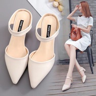 Pointed Heels Wedding Tapak Tebal Heel Shoe For Woman High Heels Kasut Perempuan Heels Raya Kasut Pe