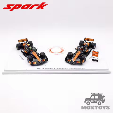 Spark 1:64 MCL38 No.4 & 81 Constructor Champion F1 2024 two cars set Diecast Model Car Y418