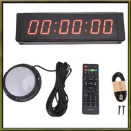 1.5in 6 Digit LED Race Timer Red Display Running Event Gym Timer 12/24 Hour with Stopwatch Remote Co