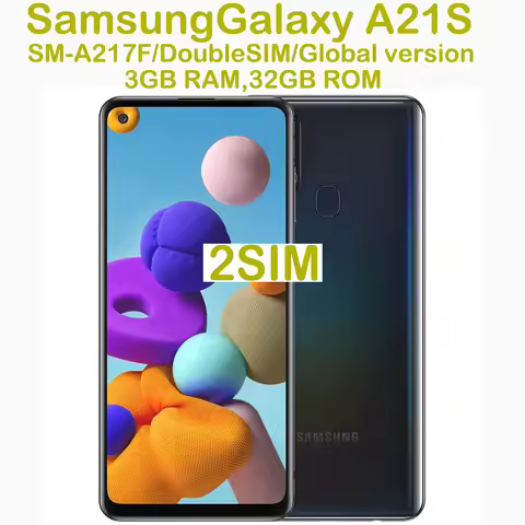 Samsung Galaxy A21s A217F Smart Android Phone 2SIM Global Edition 6.5-inch Four Camera 48MP 5000mAh 